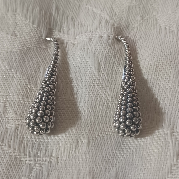 LAGOS Signature Caviar Beaded Teardrop Earrings SS